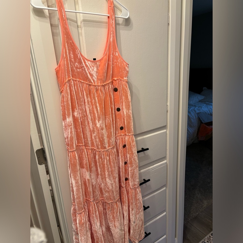 Free People Natalie Tiered Midi Dress S